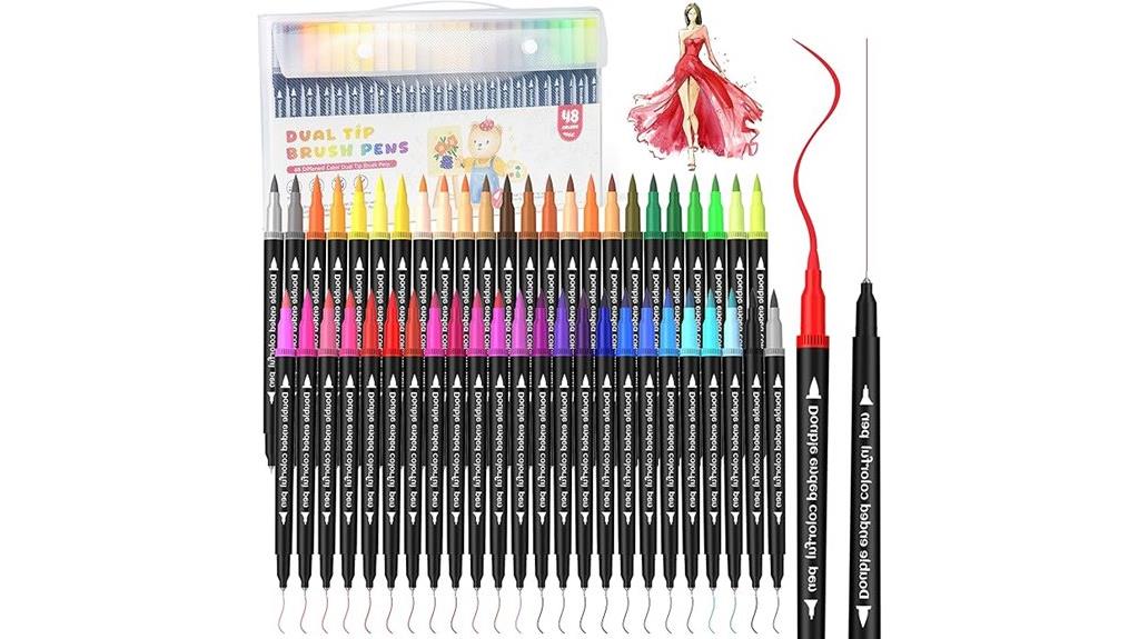 dual tip color markers