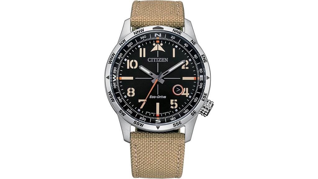 eco drive khaki field watch