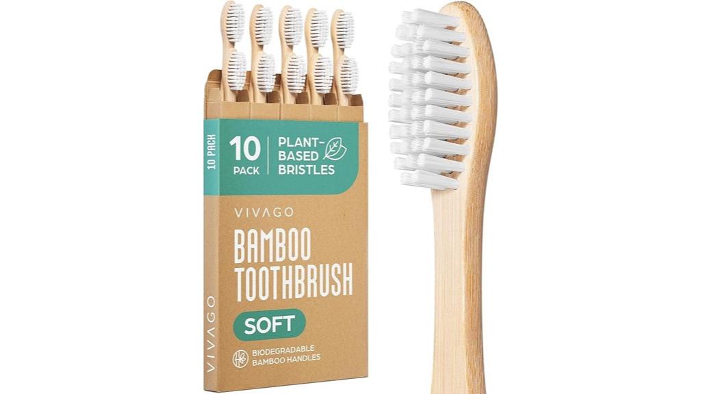 eco friendly bamboo toothbrush pack