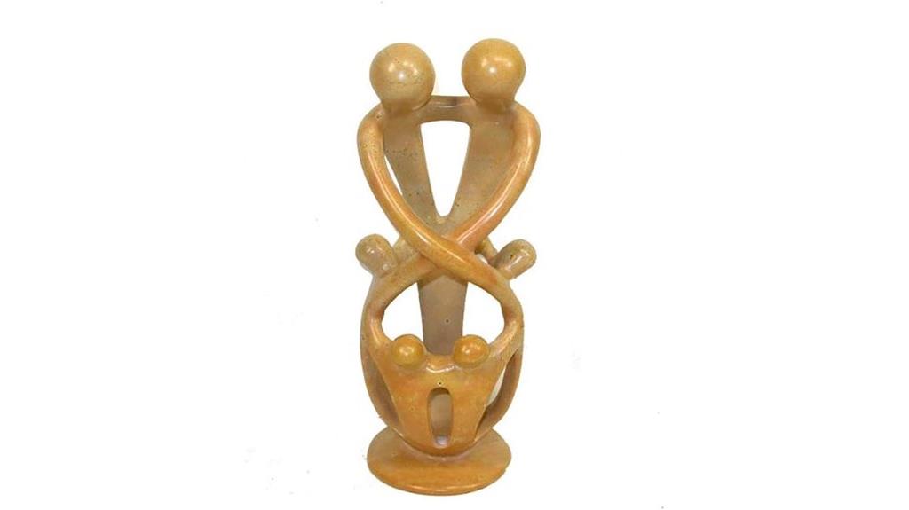 eight inch soapstone family sculpture