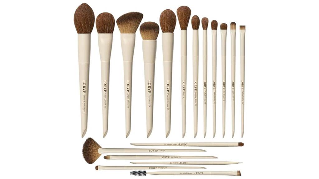 eighteen piece makeup brush collection