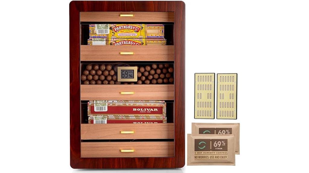 elegant 300 cigar humidor cabinet