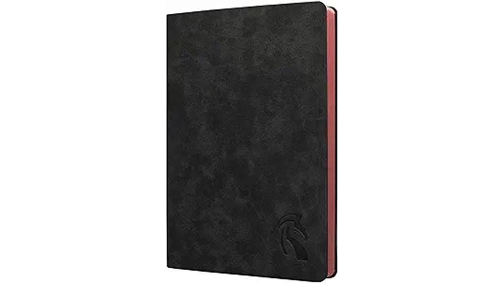 elegant a5 faux leather notebook