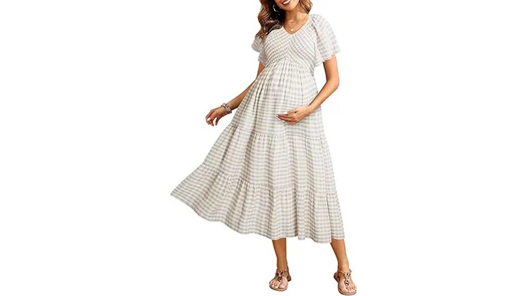 elegant baby shower maternity dress