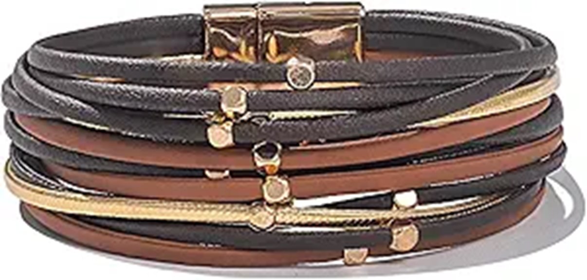 elegant beaded leather wrap