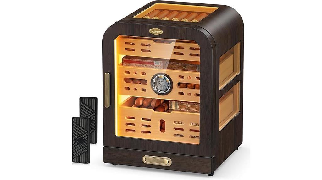 elegant glass top humidor