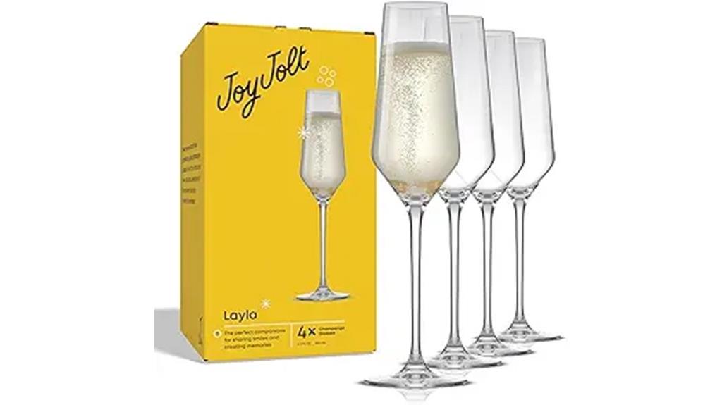 elegant layla champagne glasses