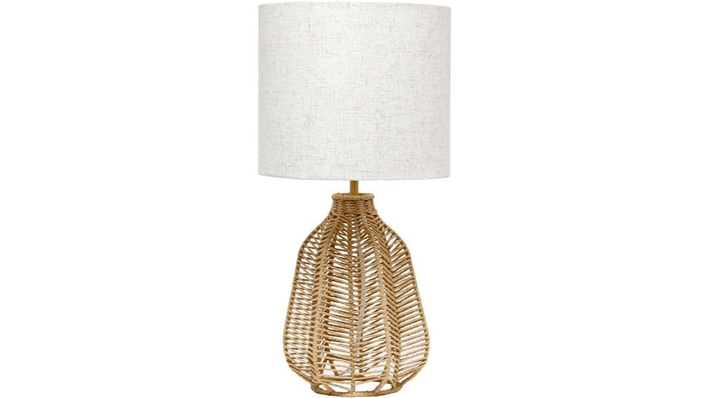 elegant linen shade lamp