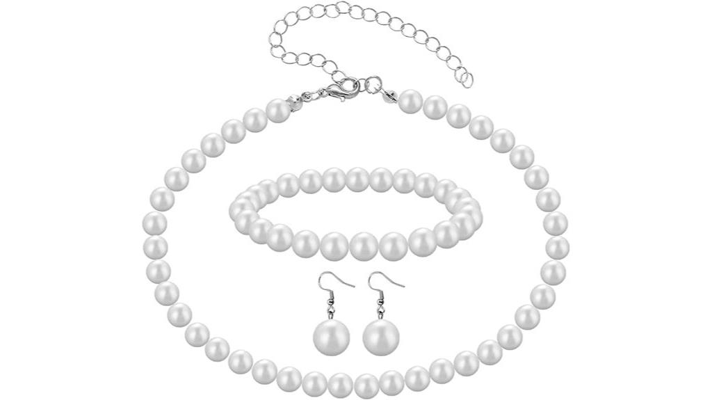 elegant pearl jewelry set