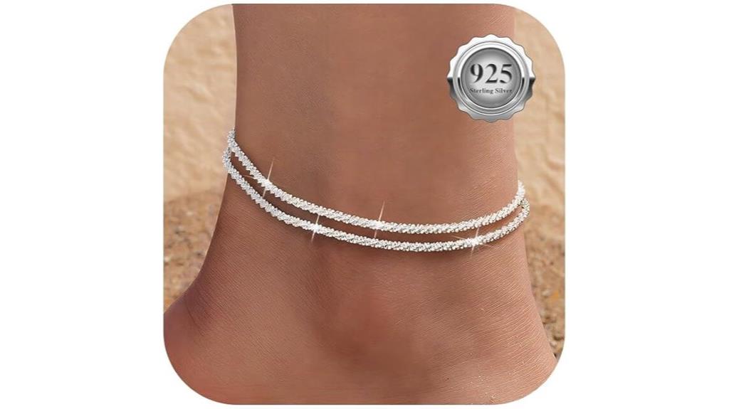 elegant silver anklet jewelry