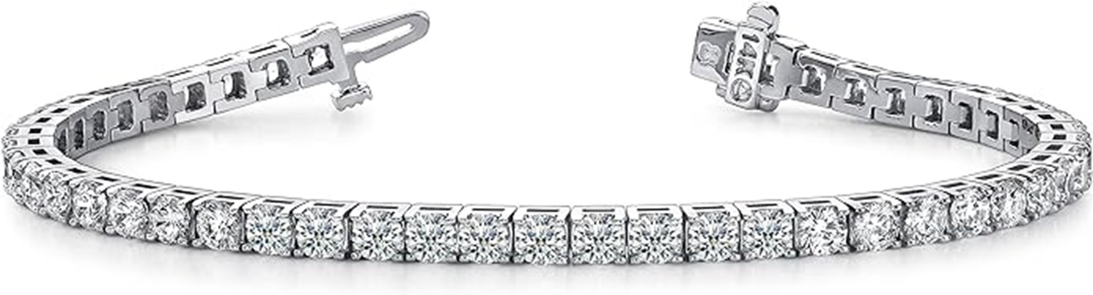 elegant white gold tennis bracelet