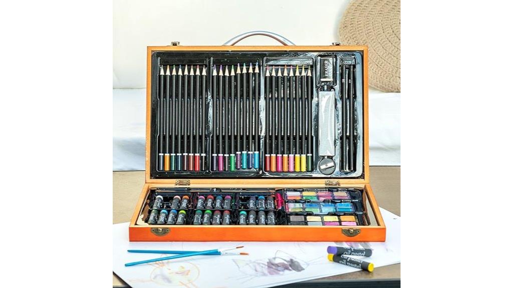 extensive art supplies collection