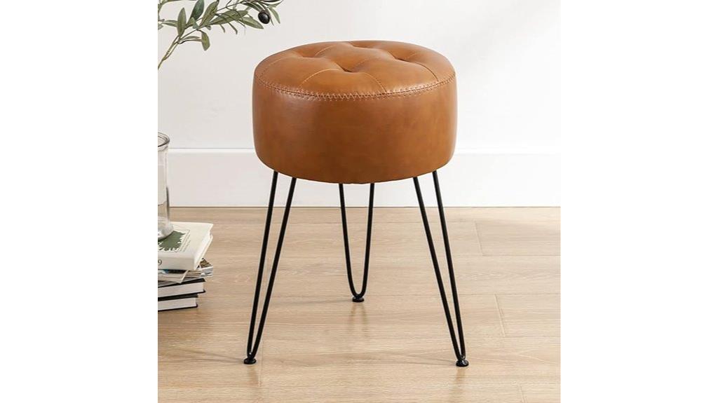 faux leather vanity chair