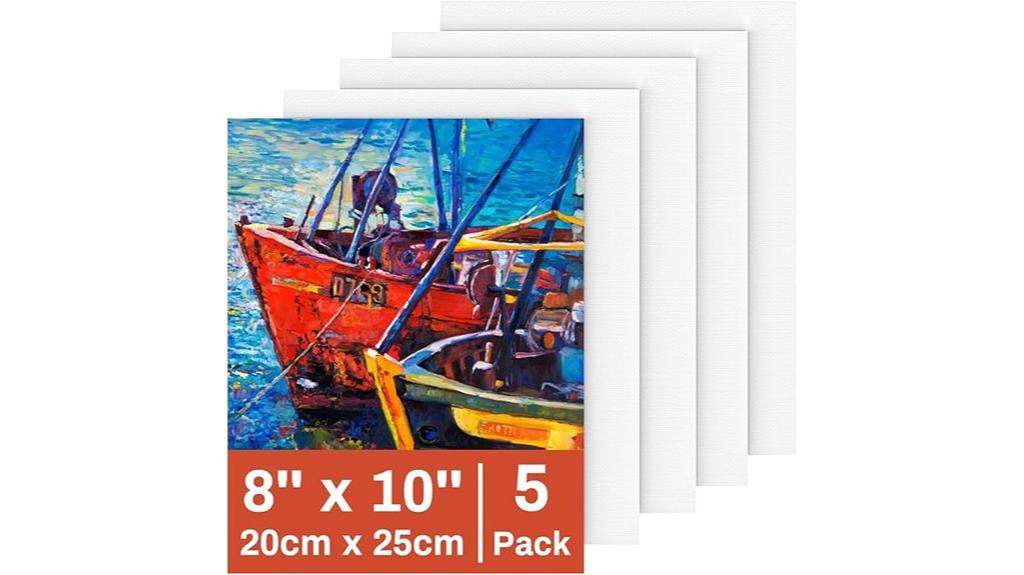 five 8x10 canvas pack