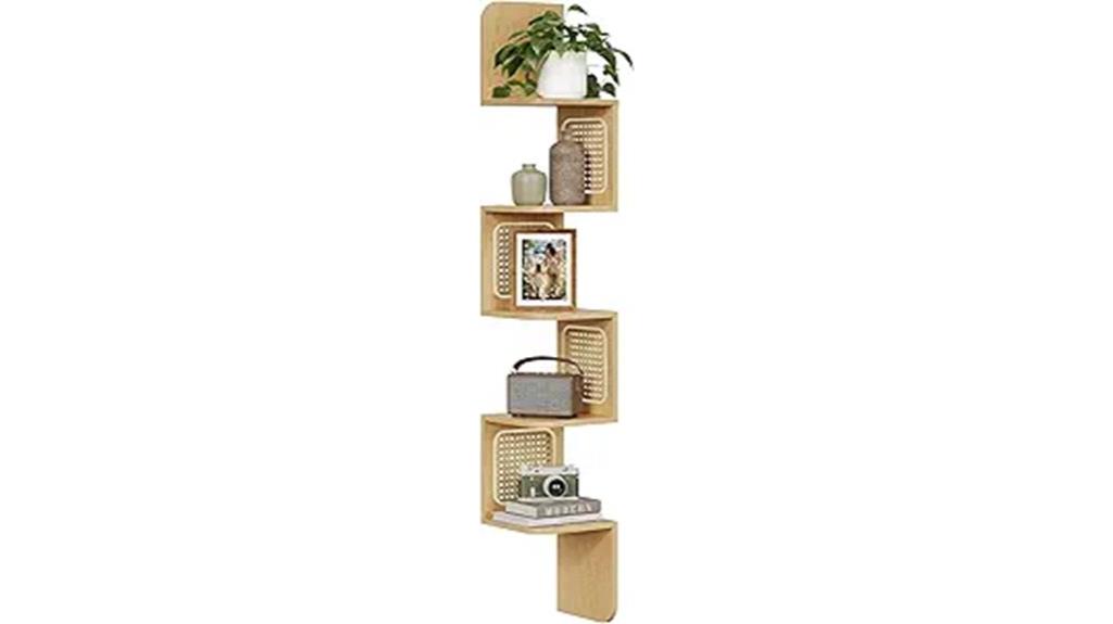 five tier zigzag shelf
