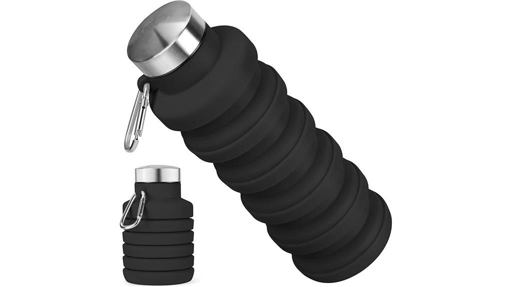 flexible 16oz silicone bottle