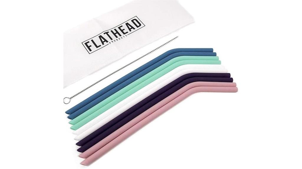 flexible reusable silicone straws