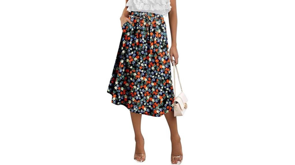 floral midi high waist