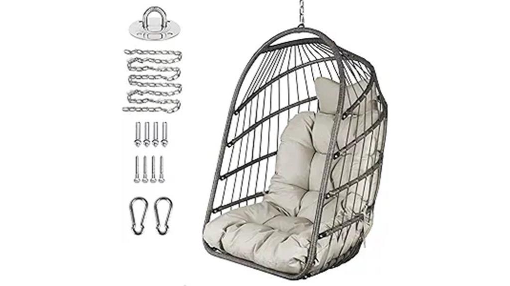 foldable wicker rattan chair