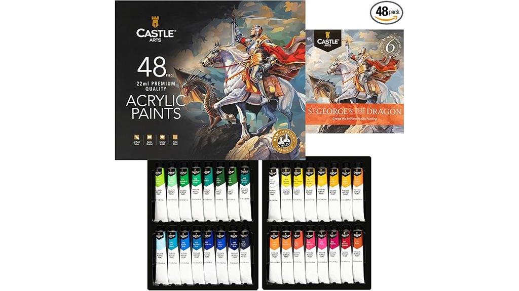 forty eight acrylic paints