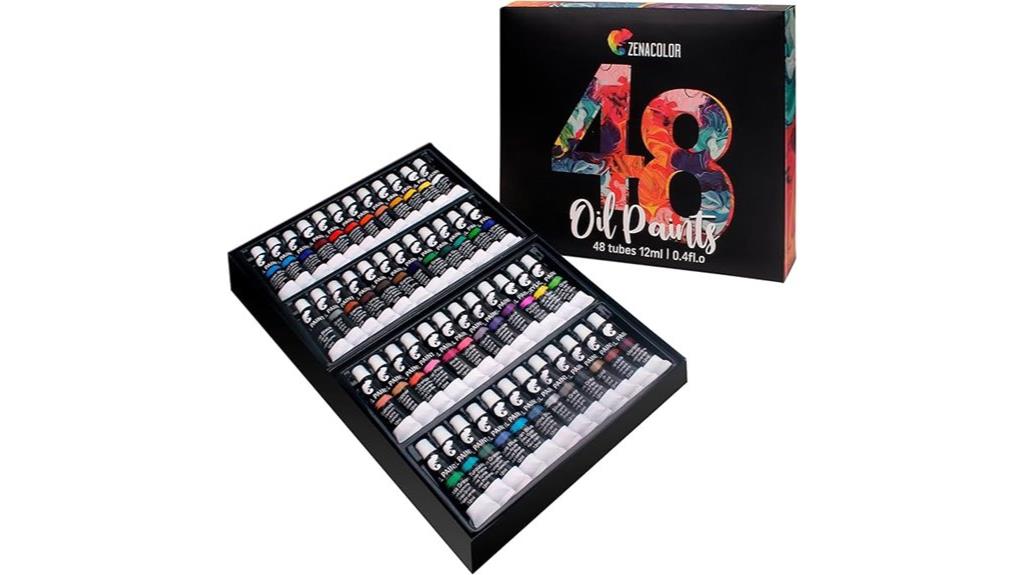 forty eight tube oil paint