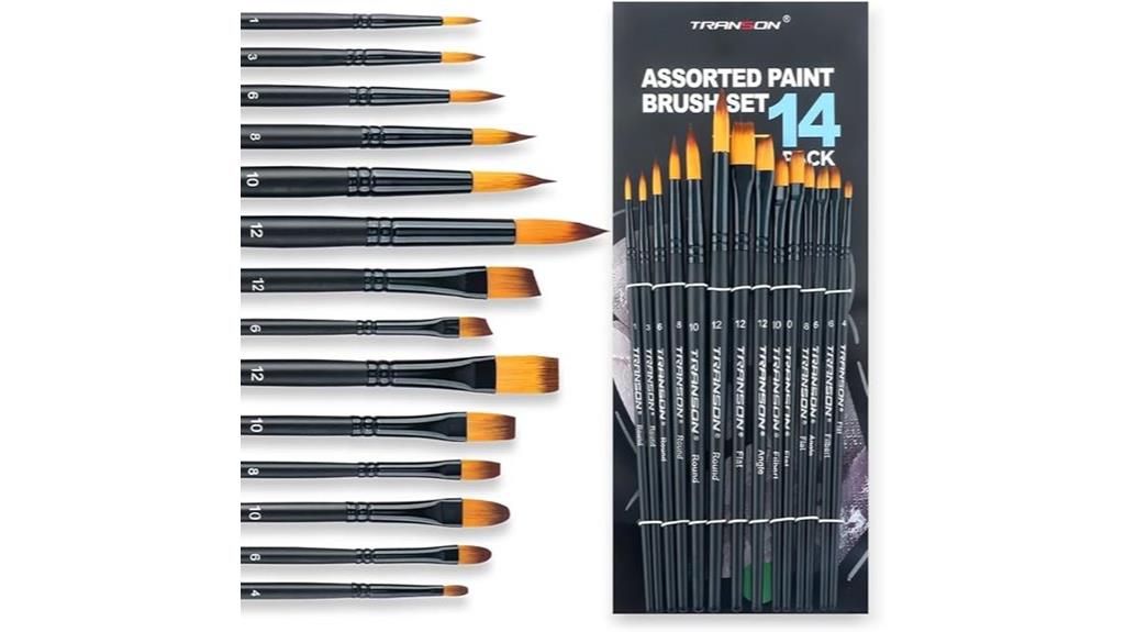 four piece artist brush set