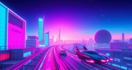futuristic nostalgic digital art