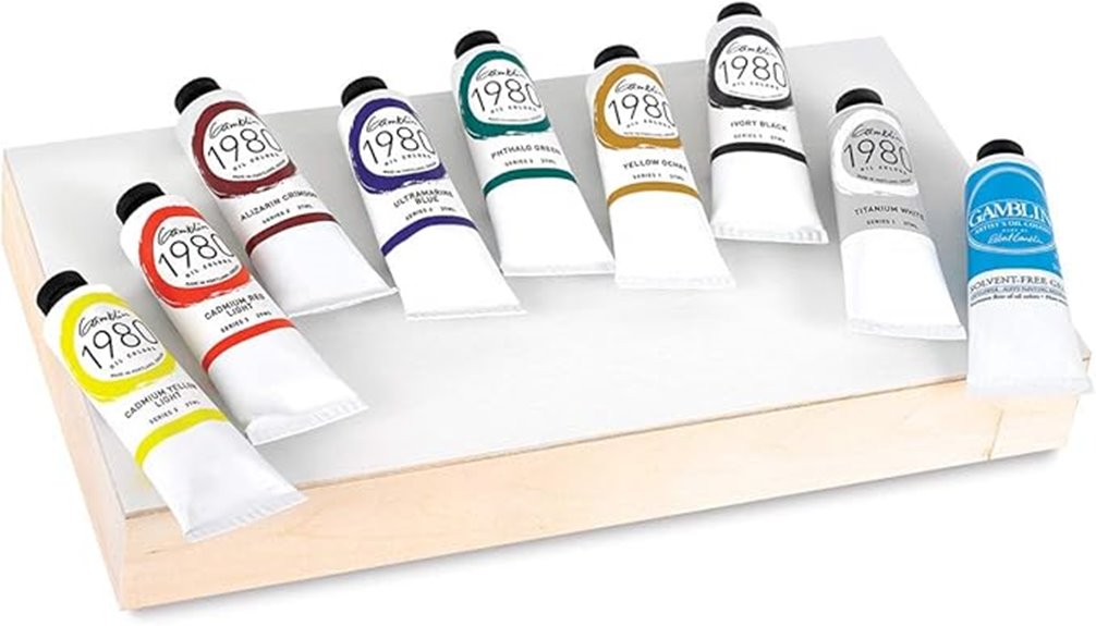 gamblin oil paint set