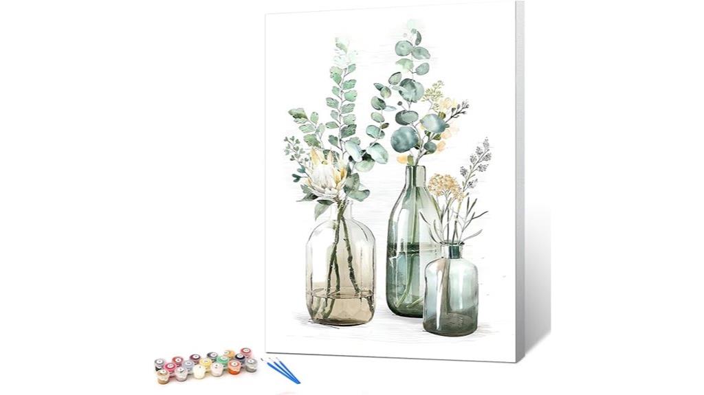 ginkgo themed paint by numbers