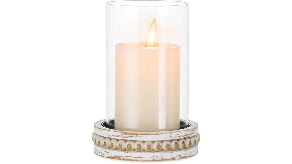glass hurricane candle holder