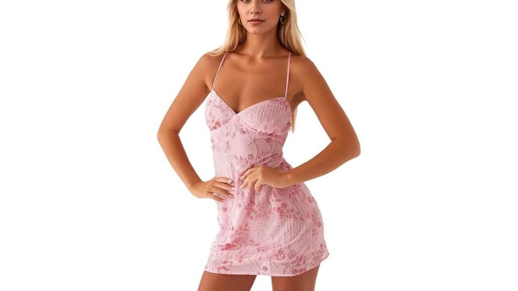 glittery sequin mini dress