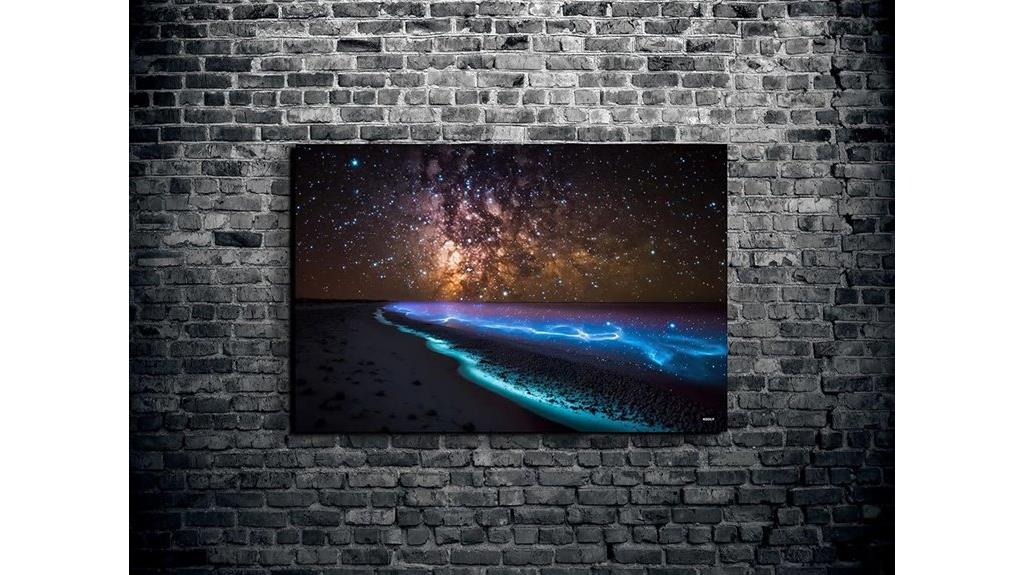 glowing algae starry scene