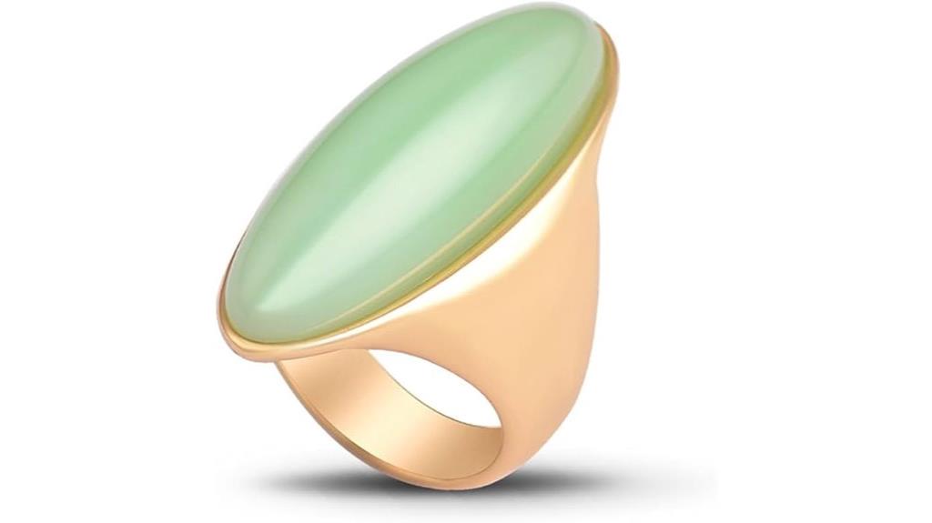 gold eye shape ring