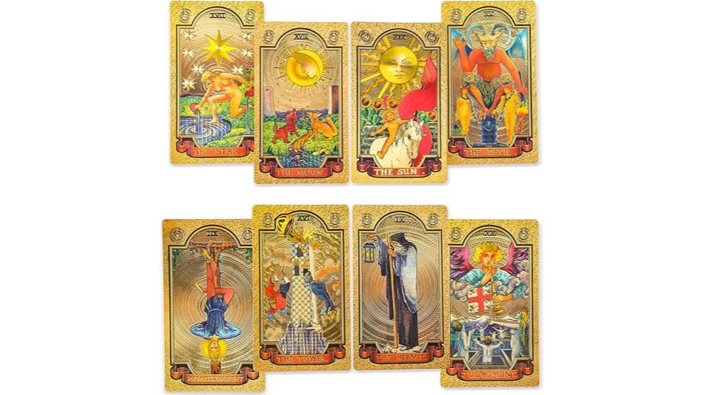 gold foil tarot set