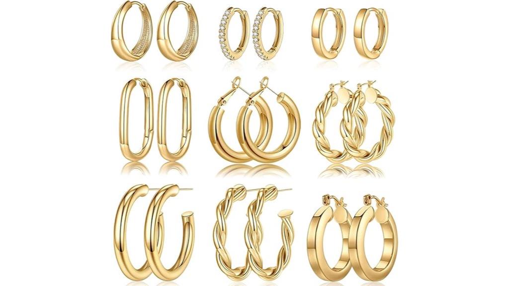 gold hoop earrings