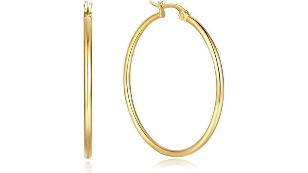 gold hoop earrings