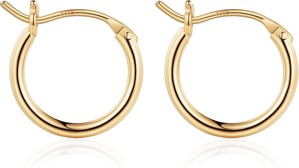 gold hoop earrings