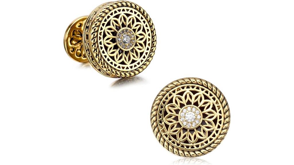 gold plated cufflinks box