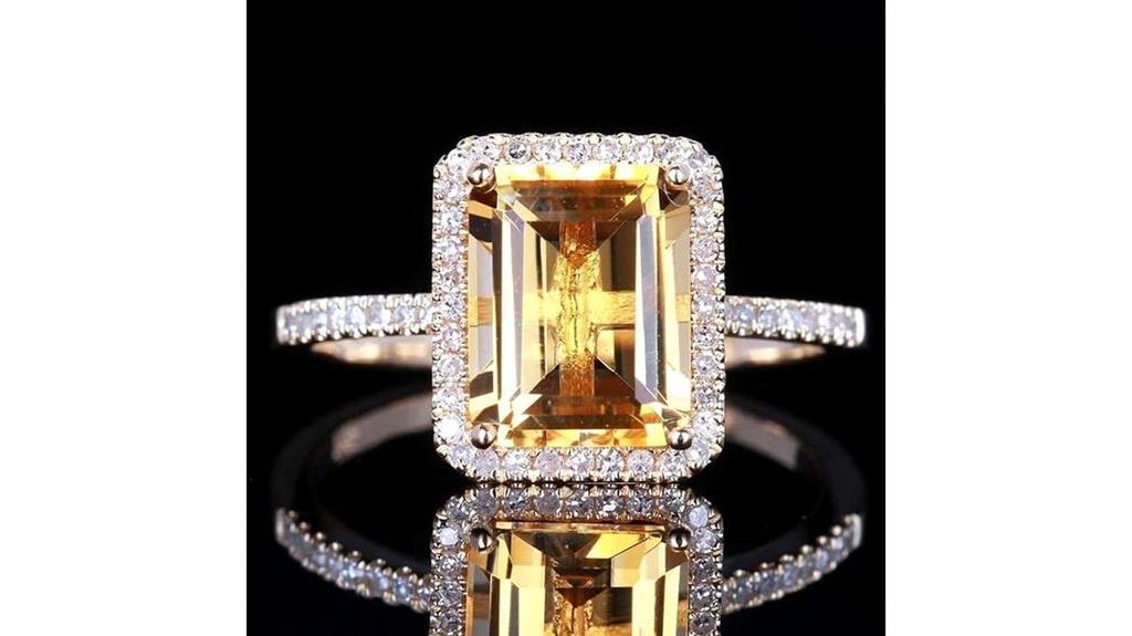gold plated emerald zirconia ring