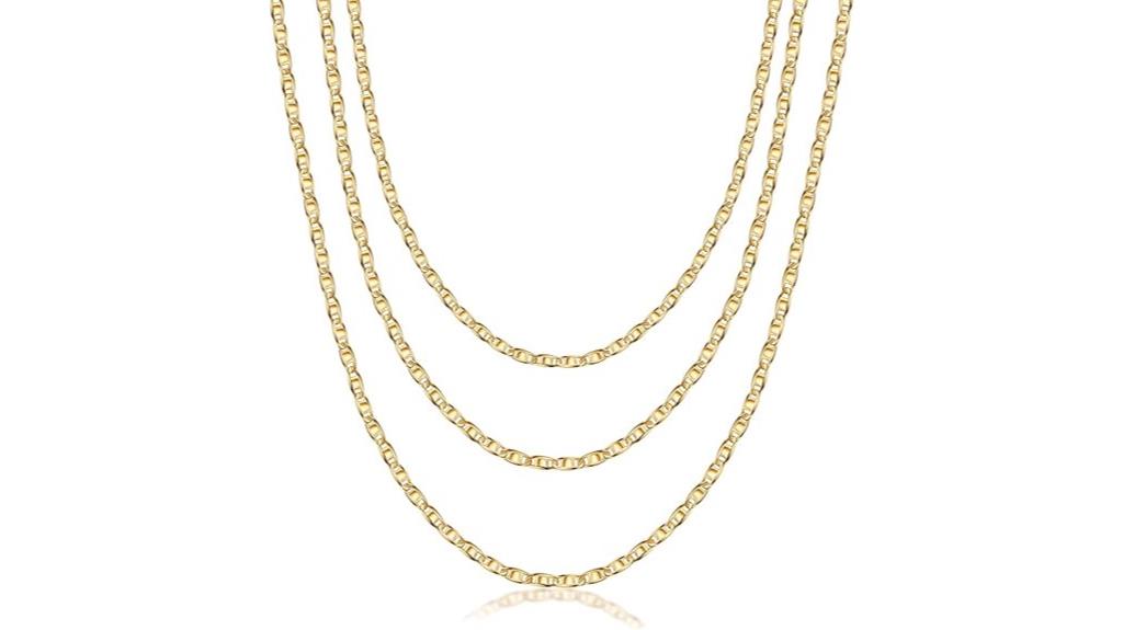 gold plated mariner necklace