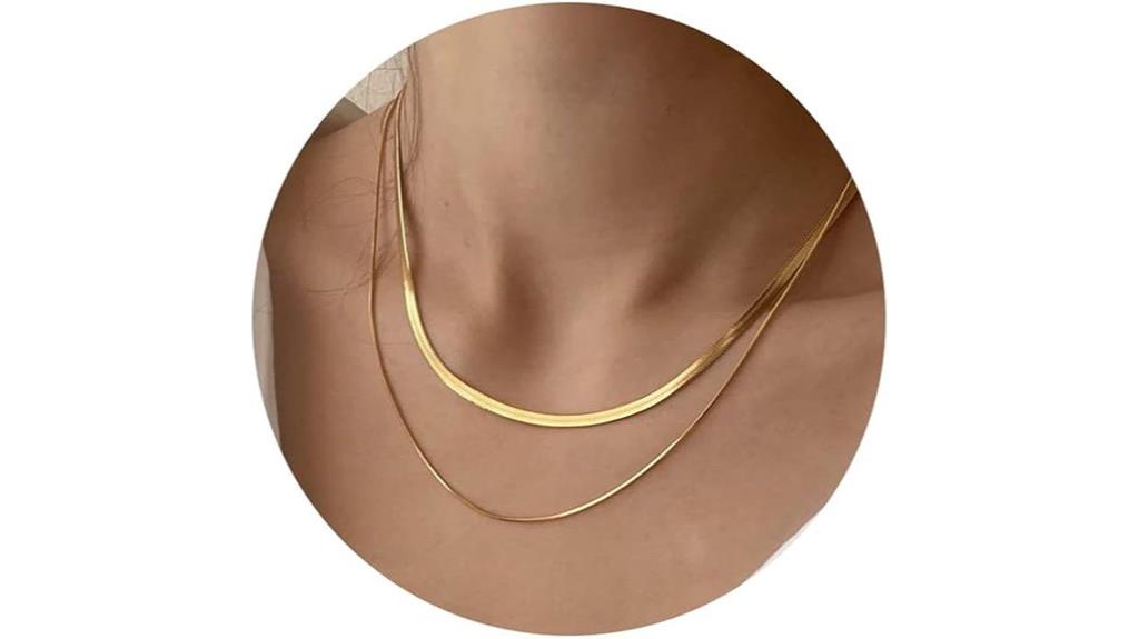 gold silver plated snake necklace