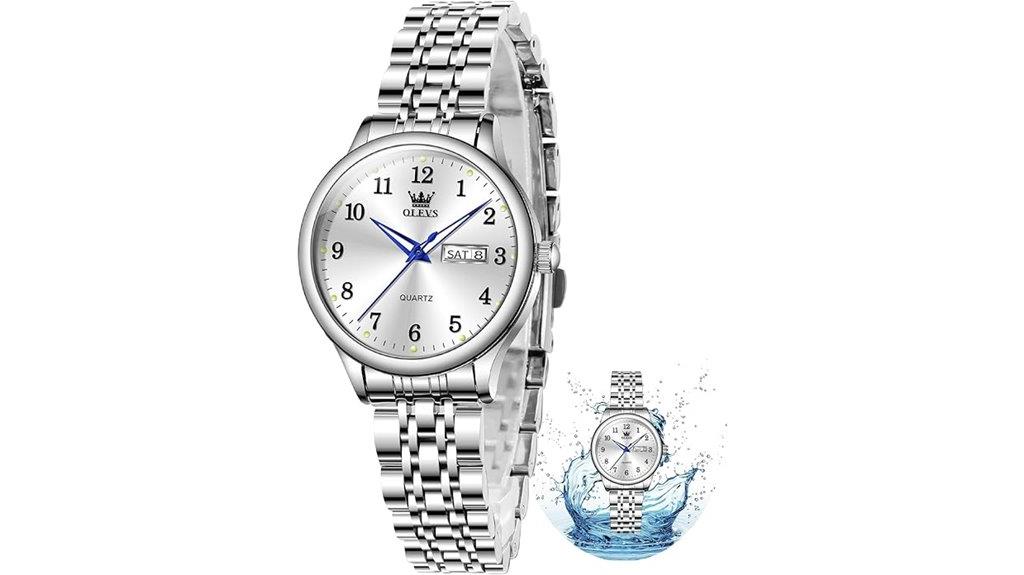 gold waterproof ladies watch