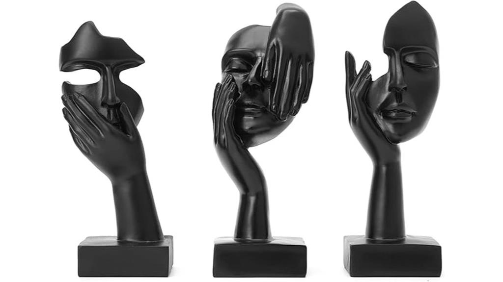 golden black woman statues