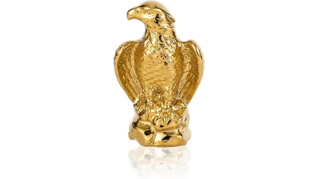 golden eagle bird figurine
