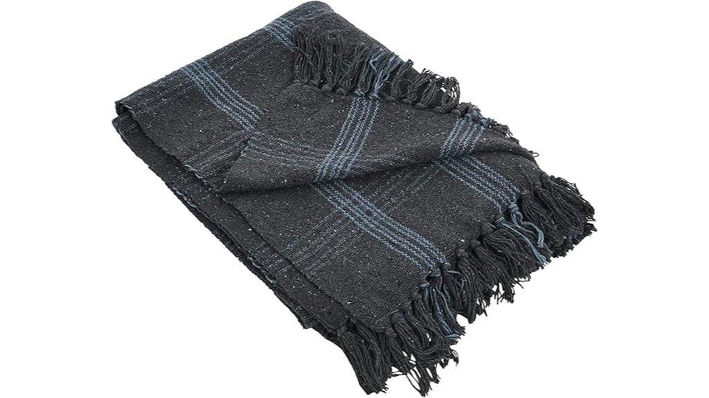 grey plaid recycled cotton