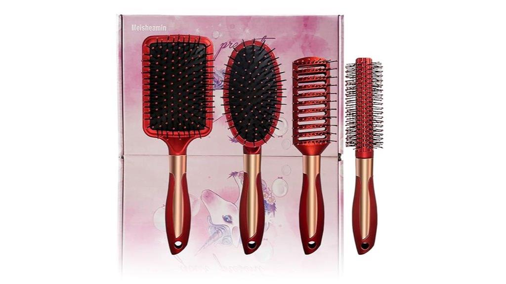 hair brush set four piece