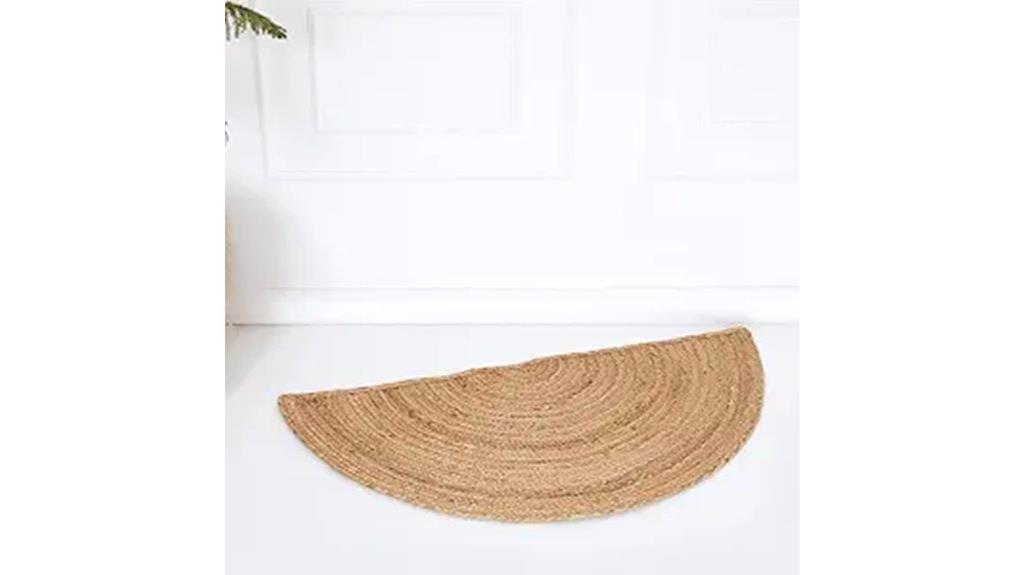 half round jute rug