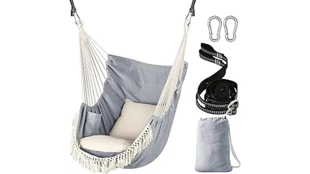 hammock chair with pillows