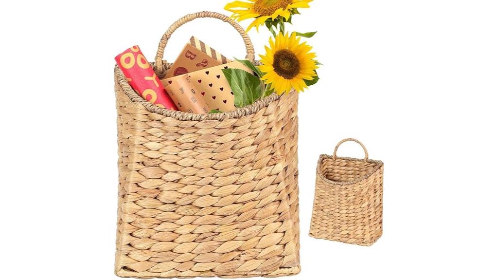 handcrafted hyacinth baskets