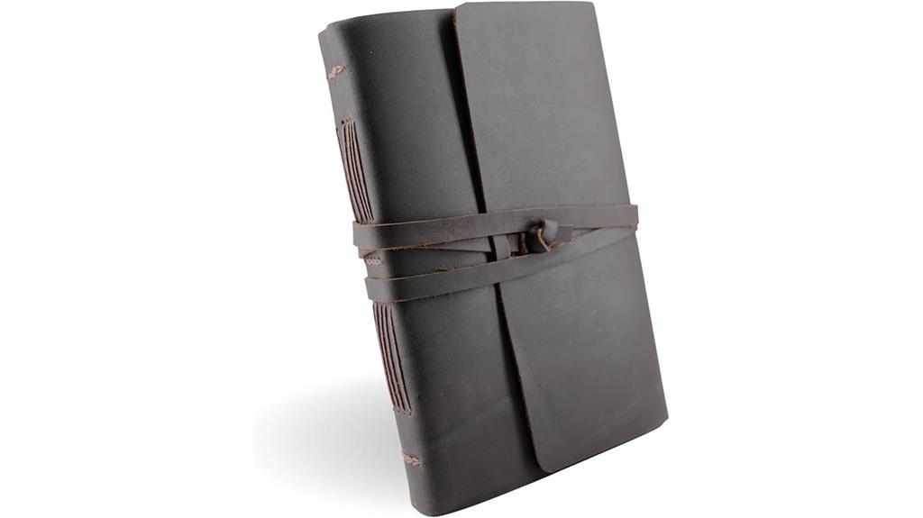 handcrafted leather travel notebook